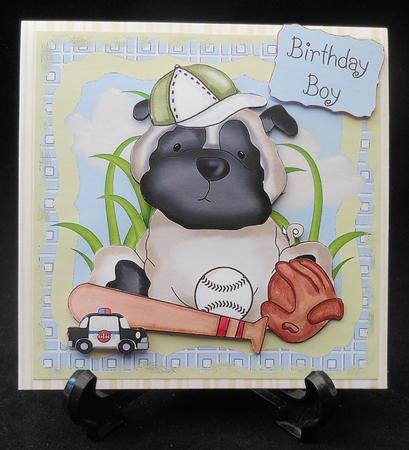 Pug Dog with Boy Toys 4 by Michelle Chivers