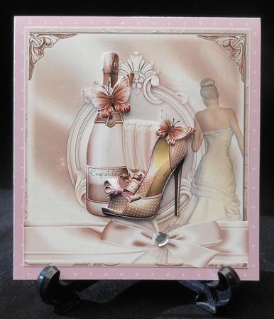 Pink Polka Dot Shoe Wedding Day Topper by Michelle Chivers