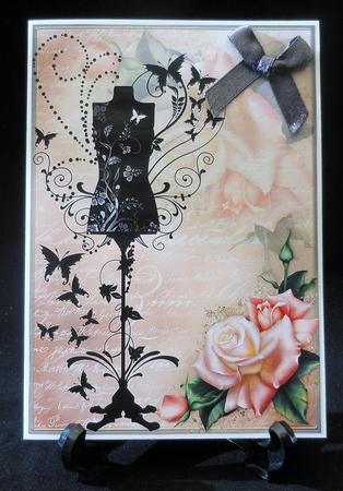2 Peach Rose, Script & Mannequin Toppers by Michelle Chivers