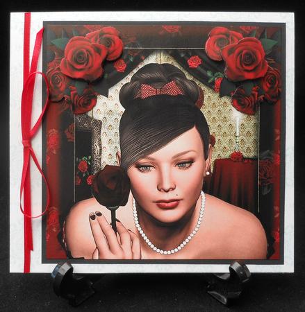 Portrait of Red Rose by Michelle Chivers