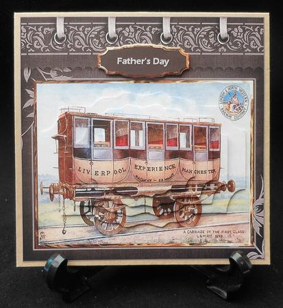 Vintage Train Carriage Card with Layers by Michelle Chivers