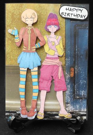 Manga Girls in Old House by Michelle Chivers