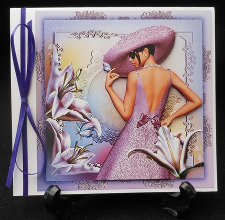 White Lily Lady Front Card by Michelle Chivers