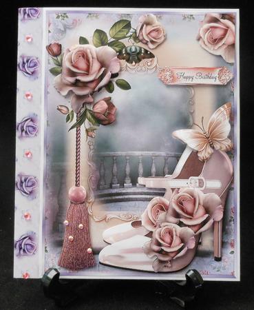 Pink Rose Shimmer Shoes Topper by Michelle Chivers