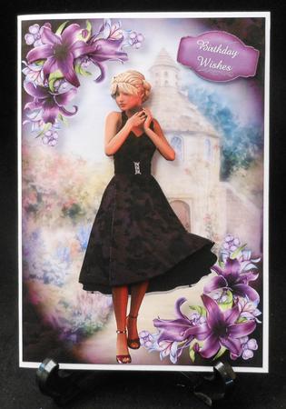 Deep Purple Dress & Dark Shadows Lilies by Michelle Chivers