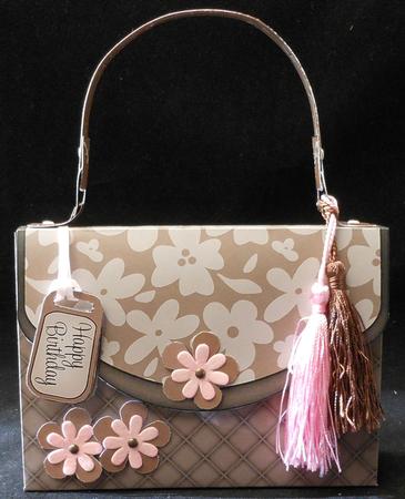 3D Coffee & Cream Floral Handbag Treat or Favour Box Kit by Michelle Chivers