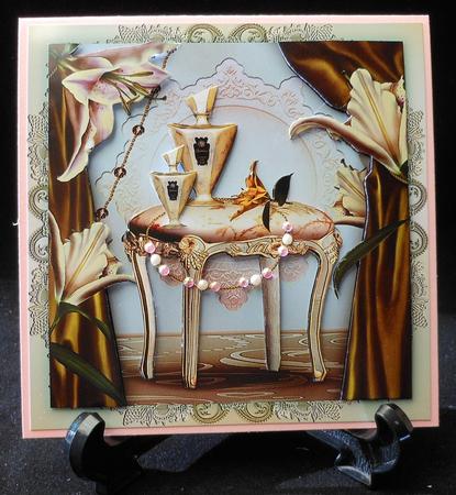 Cream Perfume Card Front Kit by Michelle Chivers