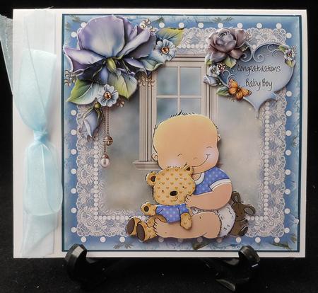 Cute Baby Boy Card Front Kit by Michelle Chivers