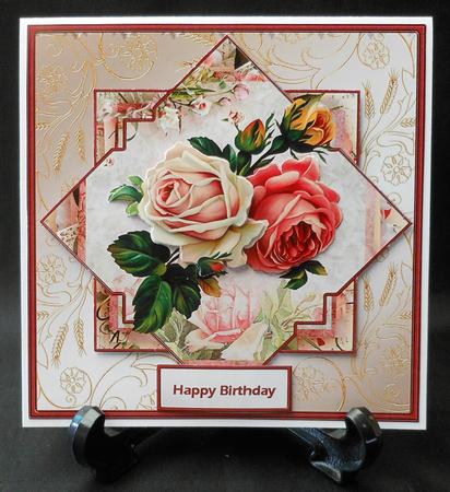 Victorian Rose Card with Decoupage by Michelle Chivers