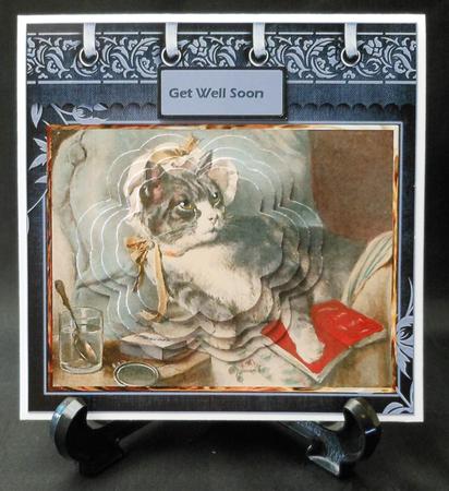 Poorly Cat Card with Petal Stackers by Michelle Chivers