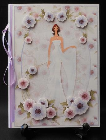 Delicate Anemone Flowers Card Front and Decoupage by Michelle Chivers