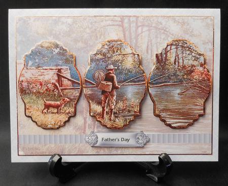 Quiet Fishing Panel Card with Toppers by Michelle Chivers