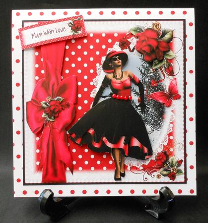 Grace Christmas Roses Card Front Kit by Michelle Chivers