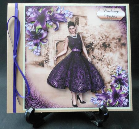 Vintage Summer Dress in Silky Purple by Michelle Chivers
