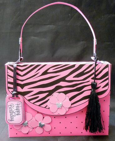 3D Animal Print Handbag Treat or Favour Box Kit by Michelle Chivers