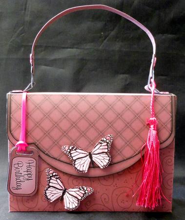 3D Elegant Butterflies Handbag Treat or Favour Box Kit by Michelle Chivers
