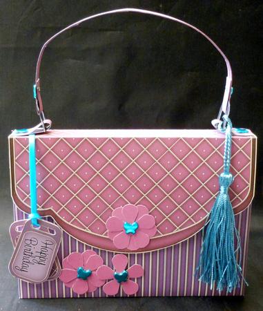 3D Elegant Stripes Handbag Treat or Favour Box Kit by Michelle Chivers