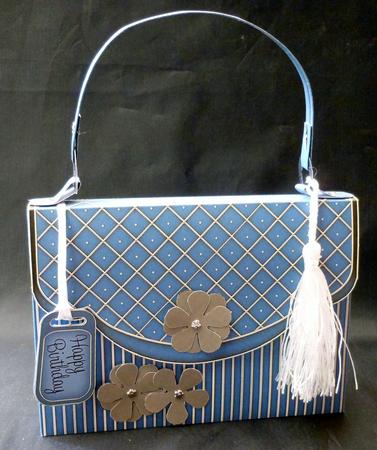 3D Elegant Stripes Handbag Treat or Favour Box Kit by Michelle Chivers