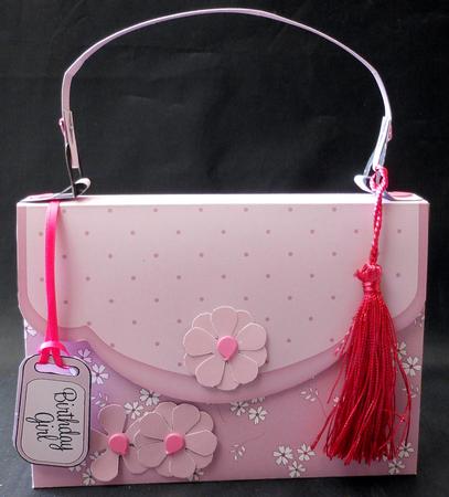 3D Pretty Pastel Flowers Handbag Treat or Favour Box Kit by Michelle Chivers