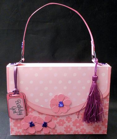 3D Pretty Pastel Flowers Handbag Treat or Favour Box Kit by Michelle Chivers