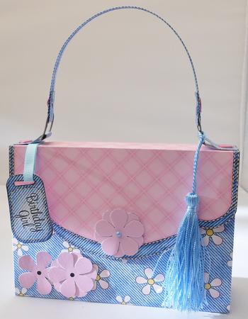3D Denim & Daisies Handbag Treat or Favour Box Kit by Michelle Chivers