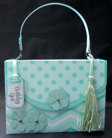 3D Pastel Dots & Stripes Handbag Treat or Favour Box Kit by Michelle Chivers