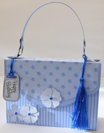 3D Pretty Pastel Handbag Treat or Favour Box Kit by Michelle Chivers