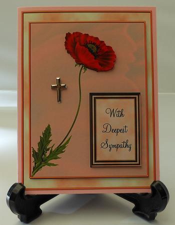 A6 Complete Sympathy Poppy by Michelle Chivers