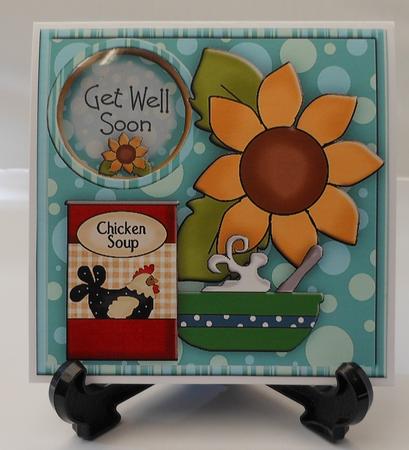 Get Well Bear Aperture Topper and Insert by Michelle Chivers