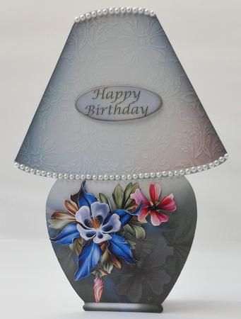 Table Lamp Card Mini Kit - Forest Flowers by Michelle Chivers