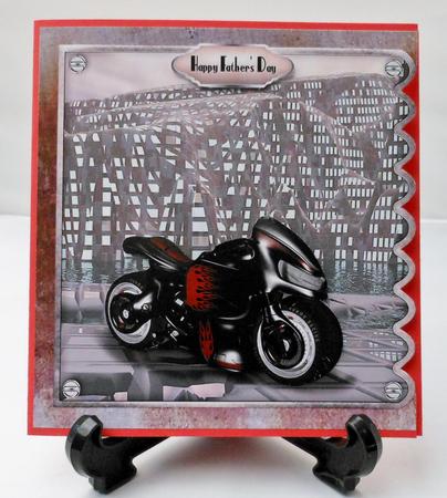 Flame Motorbike, Motorcycle Birthday Card by Michelle Chivers