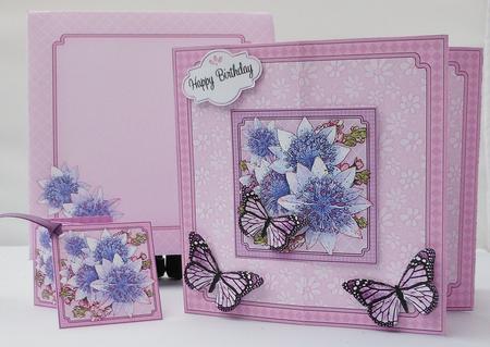 3D Flowers & Butterflies Accordion Swing Card by Michelle Chivers