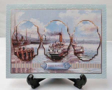 Irish Ferry Card with Panels and Sentiment Tags by Michelle Chivers