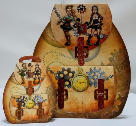 Steampunk Fun Card / Bag, Backpack Kit by Michelle Chivers