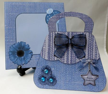 Denim & Dasies Handbag Card Kit by Michelle Chivers