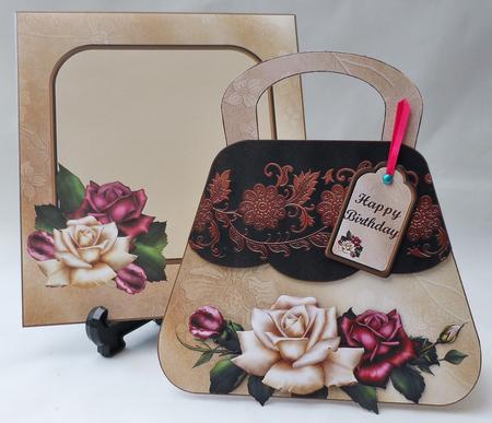 Antique Roses Handbag Card Kit by Michelle Chivers