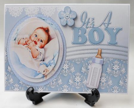 Sweet Blue Eyed Baby Boy Oval Pyramids by Michelle Chivers