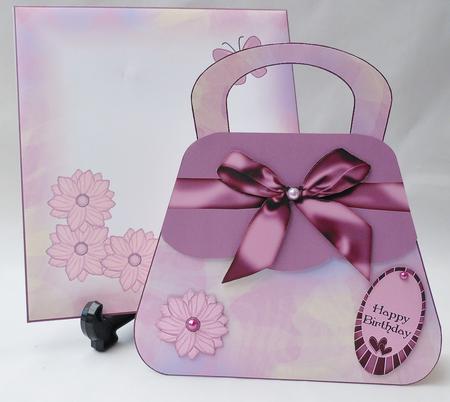 Pretty in Pinks Handbag Card Kit by Michelle Chivers