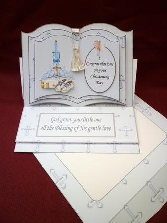 Boys Christening Easel Kit by Michelle Chivers
