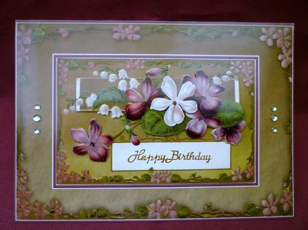 Purple Flowers Quick Card by Michelle Chivers