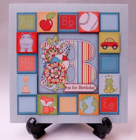 7.5 x 7.5 Card Topper Colorful Birthday by Michelle Chivers