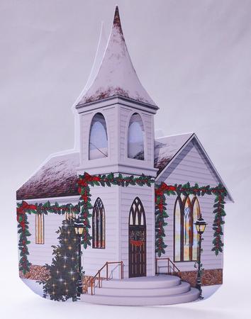 Country Christmas Church Shaped Card by Michelle Chivers