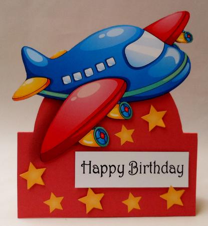 Red & Blue Toy Plane Over the Edge by Michelle Chivers