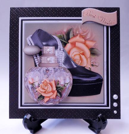 Beautiful Heels, Roses and Perfume Bottle Topper #3 by Michelle Chivers