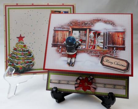 6 x 6 Inch Asymmetric Fold Christmas Card Miracle by Michelle Chivers