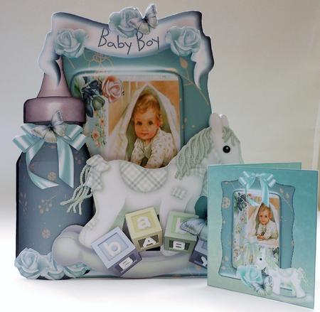 Stunning Baby Boy Photo and Toys Shaped Card Kit by Michelle Chivers