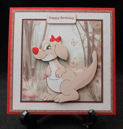 Little Kangaroo Card and Decoupage by Michelle Chivers