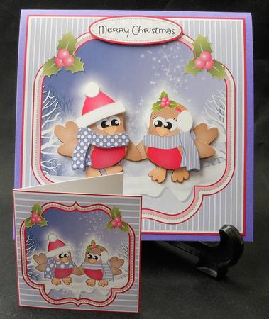 Mr and Mrs Robin Christmas Topper Mini Kit by Michelle Chivers