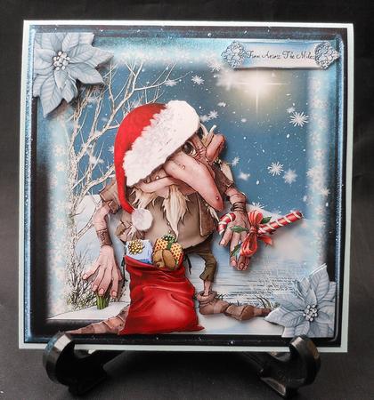 Bad Santa Claus Card Front Kit by Michelle Chivers