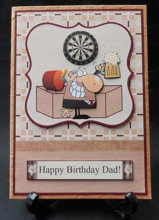 Beer Man Pub Birthday Dad Topper & Decoupage by Michelle Chivers